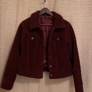 Maroon Sherpa jacket